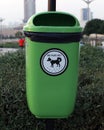 pet waste management system in public place, plastic bin for commercial pet waste disposal
