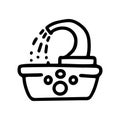 pet water fountain line vector doodle simple icon