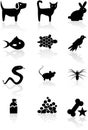 Pet web buttons - black and white