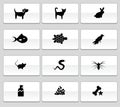 Pet web buttons - black and white Royalty Free Stock Photo