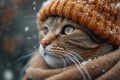 Pet winter style Stylish accessories and cozy attire for animals
