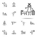 Pet, woman, Traveler icon. Travel icons universal set for web and mobile
