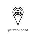 Pet Zone Point icon. Trendy modern flat linear vector Pet Zone P