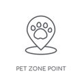 Pet Zone Point linear icon. Modern outline Pet Zone Point logo c