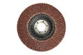 Petal abrasive disc for grinding machine isolated on white