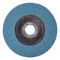 Petal abrasive disc on a white background