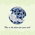 Petal Globe Design Vector Royalty Free Stock Photo