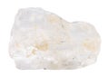 Petalite castorite stone isolated on white
