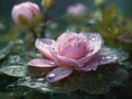 a fresh dawn: dewdrops adorning floral beauty