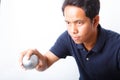 Petanque sport player Royalty Free Stock Photo