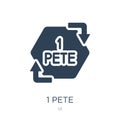 1 pete icon in trendy design style. 1 pete icon isolated on white background. 1 pete vector icon simple and modern flat symbol for Royalty Free Stock Photo