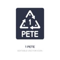 1 pete icon on white background. Simple element illustration from UI concept