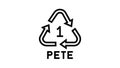 pete plastic product mark line icon animation