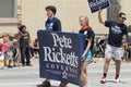 Pete Rickets for Governor of Nebraska banner in a parade in small town America