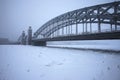 Peter the Great bridge in winter