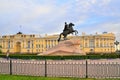 Peter the great monument - bronze horseman, and the building of