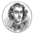 Peter I of Russia, vintage illustration