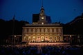 Peter Nero and the Philly Pops performing in front of historic Independence Hall