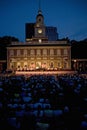 Peter Nero and the Philly Pops performing in front of historic Independence Hall Royalty Free Stock Photo