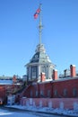 Naryshkin bastion and Flag Tower in St.Peterburg