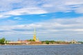 The Peter and Paul Fortress citadel, Saints Peter and Paul Cathedral Orthodox church Royalty Free Stock Photo