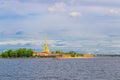 The Peter and Paul Fortress citadel, Saints Peter and Paul Cathedral Orthodox church Royalty Free Stock Photo