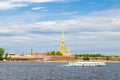 The Peter and Paul Fortress citadel, Saints Peter and Paul Cathedral Orthodox church Royalty Free Stock Photo