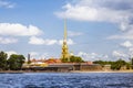 Peter and Paul Fortress near the Neva river, St. Petersburg, Royalty Free Stock Photo