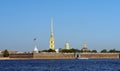 Peter and Paul fortress and Neva River, Saint Petersburg Royalty Free Stock Photo