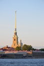 Peter and Paul fortress and river Neva in the summer