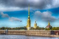 Peter and Paul fortress Russia St. Petersburg view Neva river