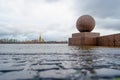 Peter and Paul Fortress in St. Petersburg in the winter floods Royalty Free Stock Photo