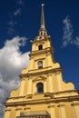 Peter and Pauls cathedral in Peter and Pauls fortress in Saint-Petersburg, Russia. Royalty Free Stock Photo