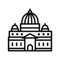 PeterÃ¢â¬â¢s Cathedral, Vatican, peters, saint fully editable vector icons