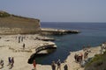Peter's pool as seen from promentory Malta Royalty Free Stock Photo