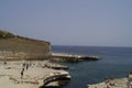 Peter's pool as seen from promentory Malta Royalty Free Stock Photo