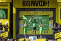 Peter Sagan Celebrates the Green Jersey on Col du Tourmalet - Tour de France 2019 Royalty Free Stock Photo