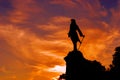 Peter statue silhouette Royalty Free Stock Photo