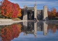 Peterborough Lift Lock in autumn