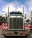 Peterbuilt semi truck with stars & stripes paint