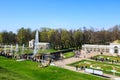 View of Samson fountain connected with Baltic Sea and Voronihinskie colonnades Royalty Free Stock Photo
