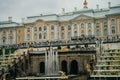 Petergof which hosts Grand Peterhof Palace. Saint Petersburg, Russia - 2021 Royalty Free Stock Photo