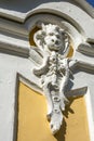 Peterhof, alabaster mascaron in the form of a lion`s head