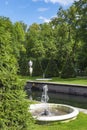 Peterhof, the Bank of the Bolshoy Samsonovsky canal in the Lower Park