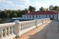 Walks in Monplaisir. Lower park of Peterhof. St. Petersburg.
