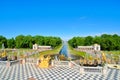 The Peterhof Grand Palace in Petrodvorets Saint Petersburg, Russia. Royalty Free Stock Photo