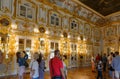 Peterhof. Great Peterhof Palace. Luxurious interior decoration