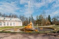 Peterhof, greenhouse fountain with a sculpture