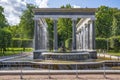 Peterhof, the Lion`s fountain