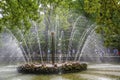 Peterhof, Menager pond with the Sun fountain Royalty Free Stock Photo